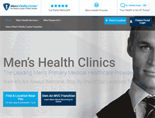 Tablet Screenshot of mensvitalitycenter.com